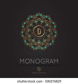 Royal Elegant Linear Abstract Monogram Vector Stock Vector Royalty