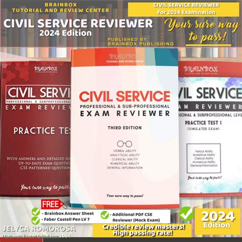 Brainbox Civil Service Exam Reviewer Complete Set 2024 Edition