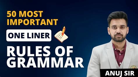 50 Most Important Rules Of Grammar Anuj Sir NDA English Grammar