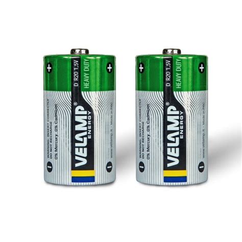 R20 D 15v Zinc Carbon Battery Blister Of 2 Pieces