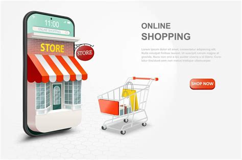 Shopping Online On Mobile Phone Application Or Website Concept Digital