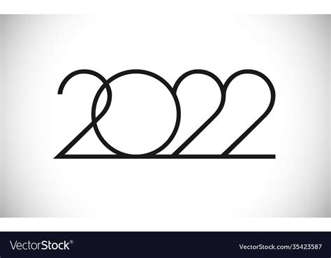 2022 thin creative logo Royalty Free Vector Image