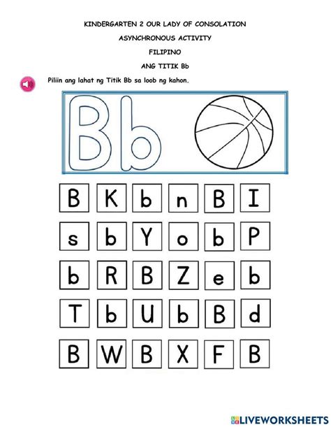 Ang Titik Bb 2459547 Teacheraly Live Worksheets