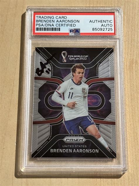 Prizm Fifa World Cup Brenden Aaronson Signed Auto Phenomenon