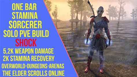 Eso One Bar Stamina Sorcerer Solo Pve Build Shock Elder Scrolls