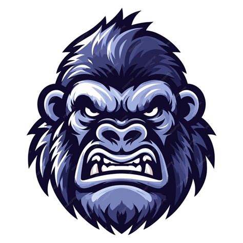 Premium Vector Angry Gorilla Head Mascot Vector Illustration On White