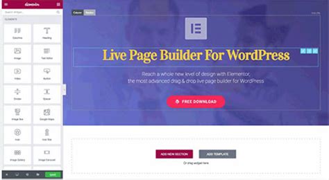 Elementor Builder For WordPress