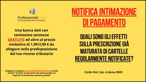 Notifica Intimazione Di Pagamento Quali Sono Gli Effetti Sulla