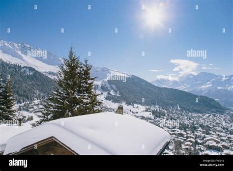 A view of the Swiss ski resort, Verbier Stock Photo - Alamy