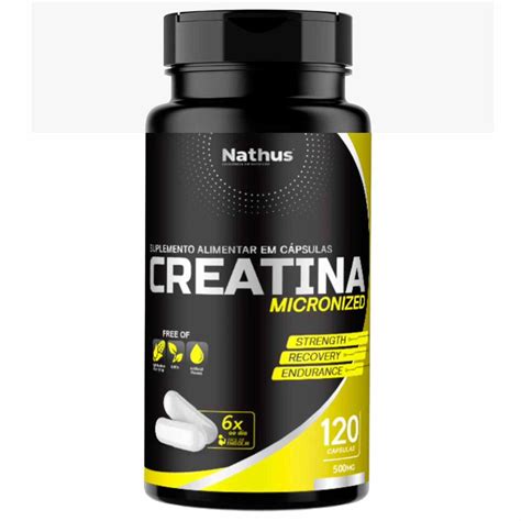 Creatina Monohidratada Micronizada Pura Original 500mg 120 Cápsulas