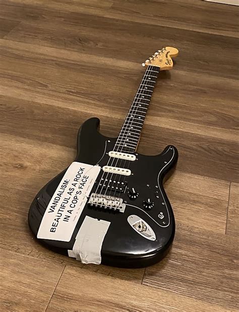 Kurt Cobain Vandalism Strat Replica Free Extras Reverb