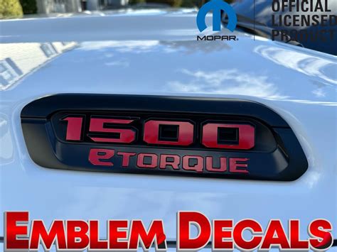 Ram 1500 Dt 1500 Etorque Hood Emblems Overlay Decal 2021 2022 2023 Ebay