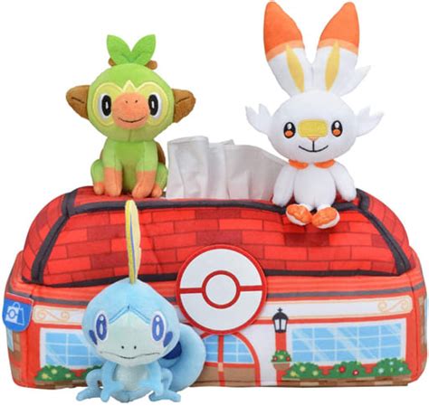 駿河屋 サルノリ＆ヒバニー＆メッソン ティッシュボックスカバー Pokemon Galartabi 「ポケットモンスター」 ポケモン