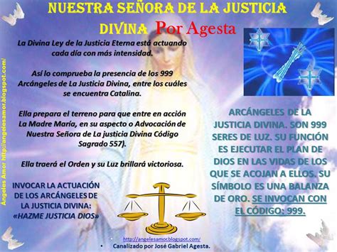 Ángeles Amor: Nuestra Señora De La justicia Divina Canalizado por José Gabriel AGESTA