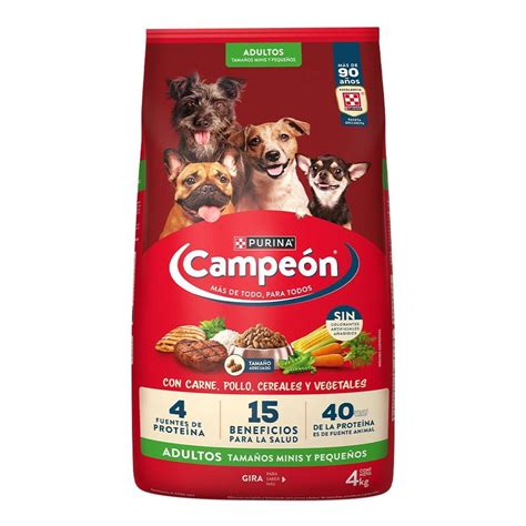 Alimento para Perro Purina Campeón Adulto Tamaños Minis y Pequeños