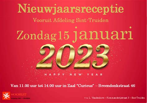 VOORUIT Nieuwjaarsreceptie Sint Truiden Ludwig Vandenhove