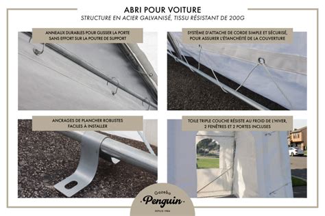 Deluxe Double Car Shelter X Abris Penguin