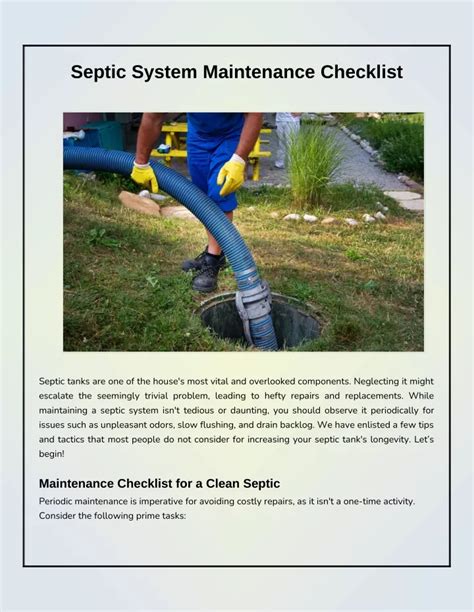 Ppt A Brief Note Regarding Septic System Maintenance Powerpoint