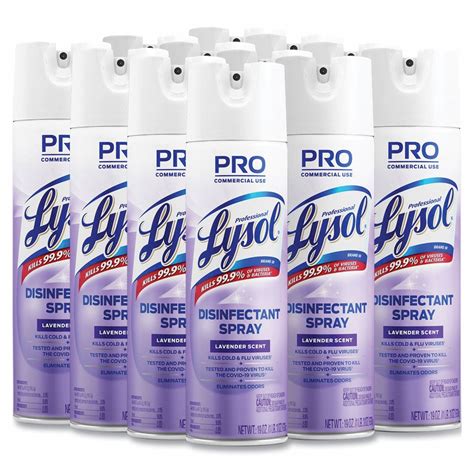 Lysol Aerosol Spray Can 19 Oz Container Size Disinfectant Spray