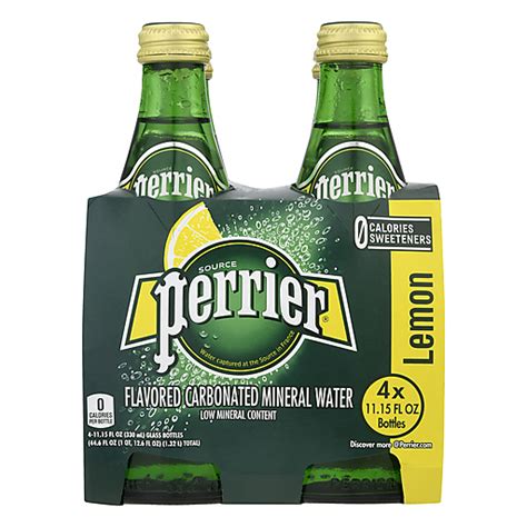 Perrier Mineral Water Carbonated Lemon 40 Ea Sparkling And Seltzer