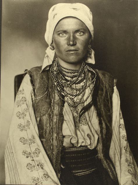 Portrait of a Ruthenian woman at the Ellis Island Immigration Station ...