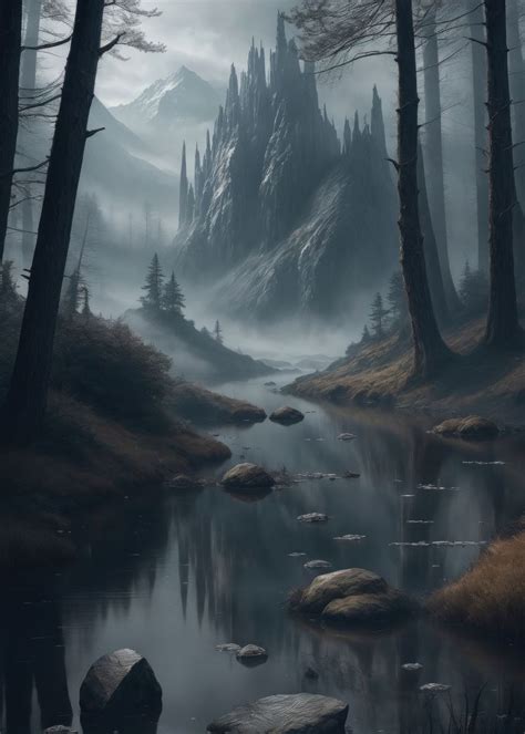 Fantasy Landscape Poster By Ronniearts Displate