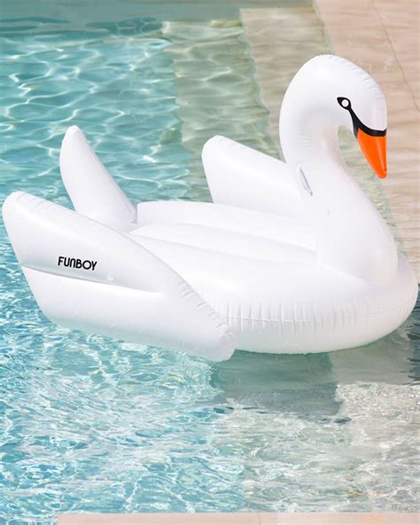 Giant Inflatable White Swan Pool Float Funboy