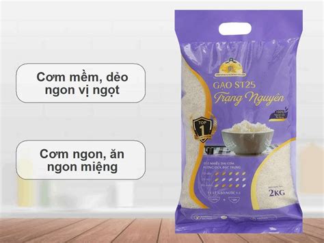 Gạo đặc Sản Trạng Nguyên St25 Túi 2kg Tại Bách Hoá Xanh