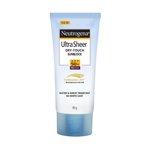 Neutrogena Ultra Sheer Dry Touch Sunblock 80gm SPF 50PA WHITE