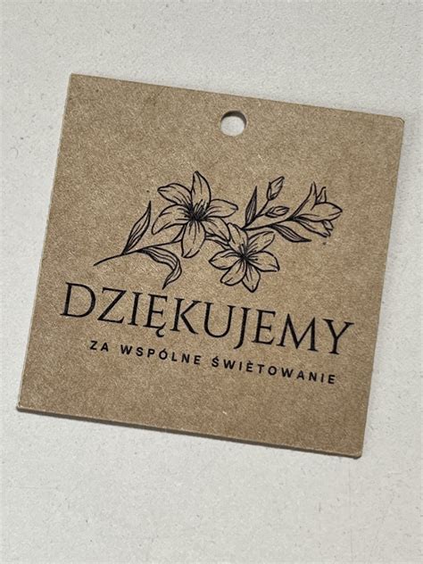 Zawieszki kraft DZIĘKUJEMY ŚWIĘTOWANIE E Plumeria pl