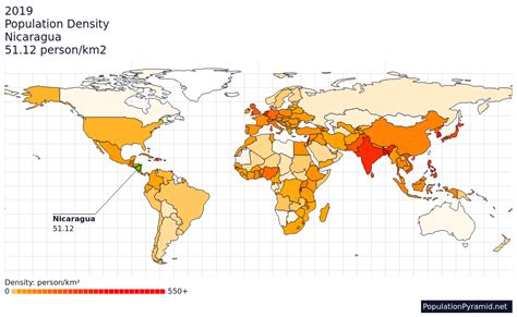 Population Density Nicaragua 2019