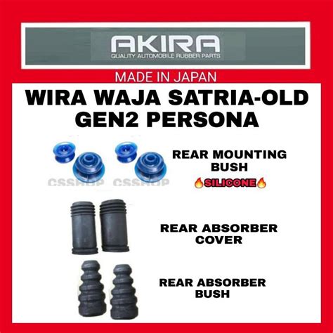 Kyb Absorber Rear Proton Wira Waja Gen Silicone Bush New Suspension