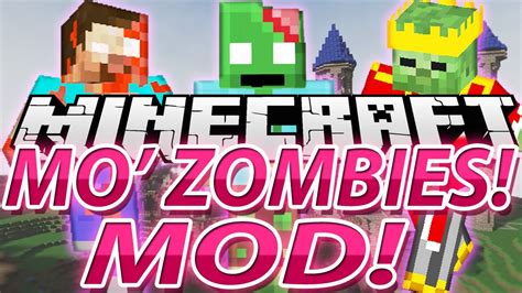 Minecraft Mod Showcase Mo Zombies Mod 172 15 New Types Of Crazy Zombies Youtube