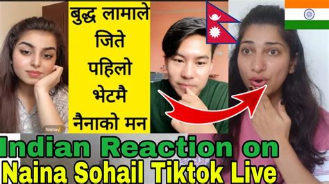 Indian Reaction On Nepal Naina Sohail Tiktok Live Crazzy Pikku Suresh