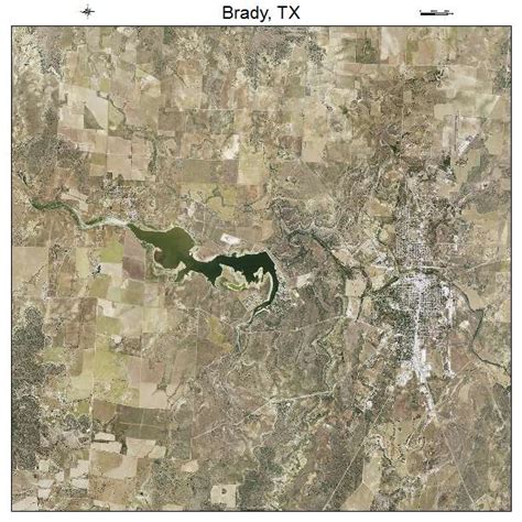 Aerial Photography Map Of Brady Tx Texas