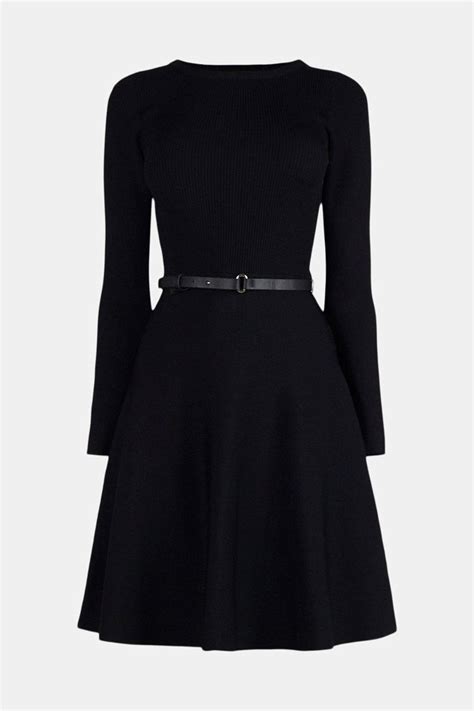 Karen Millen Crew Neck Knitted Skater Dress Endource