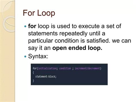 Loops In C Language Ppt