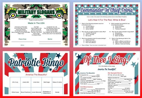 Printable Patriotic Games For Your Memorial Day Party | Memorial Day ...