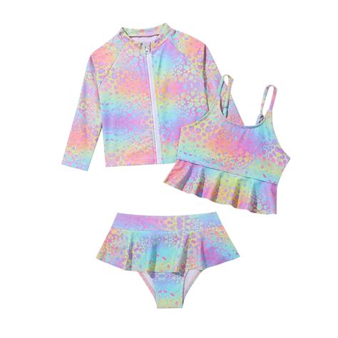 Odeerbi 4 8 Años Bikini de La Cuerda de La Playa de Verano de Las Niñas Con La Camisa de La