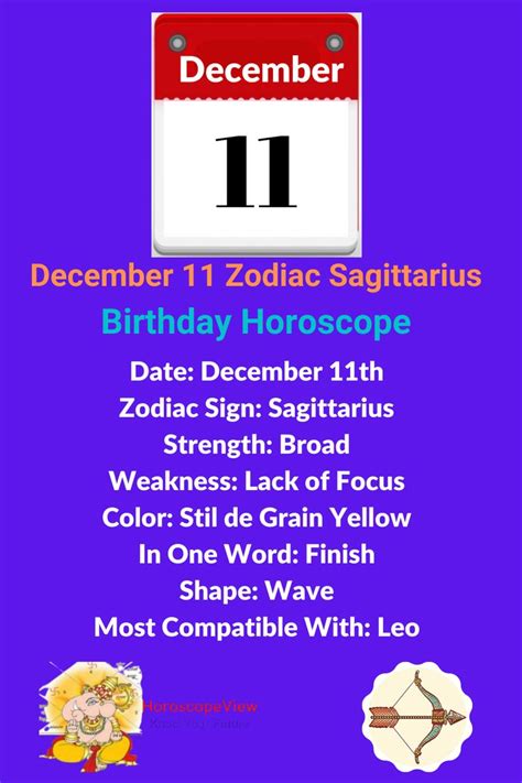 December 11 Zodiac Sign Sagittarius Horoscope