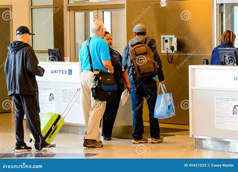 Passengers Queued In Line For Boarding At Departure Gate Editorial Image Image Of Passengers