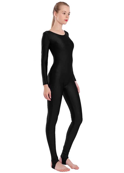 Speerise Womens Scoop Neck Unitard With Stirrup