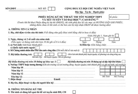 Xem Ngay Cách Ghi Phiếu Đăng Ký Dự Thi Thpt Quốc Gia 2022 Chi Tiết Nhất Thiết Kế Xinh