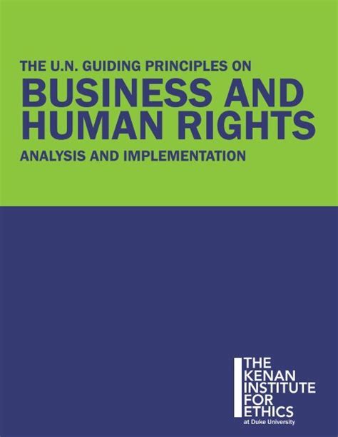 The U N Guiding Principles On Business And Human Rights