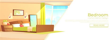 Bedroom indoor interior banner concept 358190 Vector Art at Vecteezy