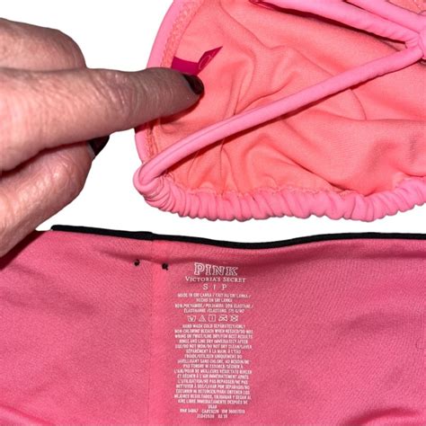 Pink Victorias Secret Black Bikini Bottoms Size Smal Gem