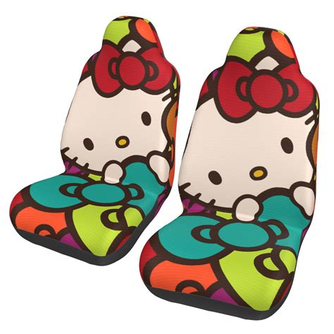 Hello Kitty Car Seat Covers Set Of 2 Front Seat Accessories Protector Cover Cushion Auto Car