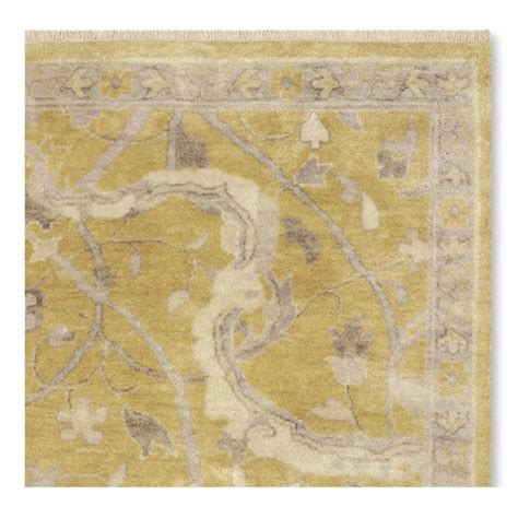 Shah Hand Knotted Rug Swatch Yellow Williams Sonoma