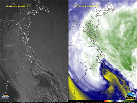 Goes Srso R Rapidly Intensifying Storm Off The Us East Coast