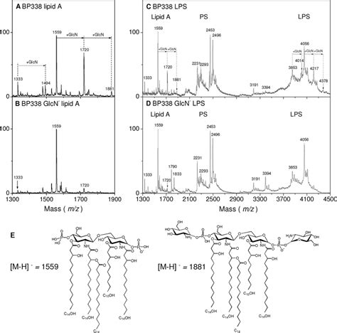 A To D Comparison Of Negative Ion Maldi Mass Spectra Of Lipid A And